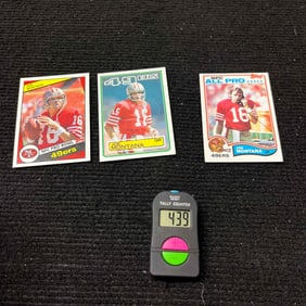 Joe Montana 1982 Topps + 1983 & 1984 Football Cards