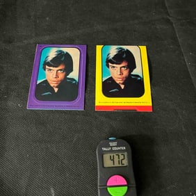 Luke Skywalker Empire Strikes Back Yellow & purple Stickers