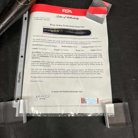 Brian McRae MLB Game Used Baseball Bat PSA/DNA COA & Signed w/ JSA COA