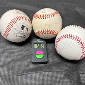 Three Signed Baseballs
