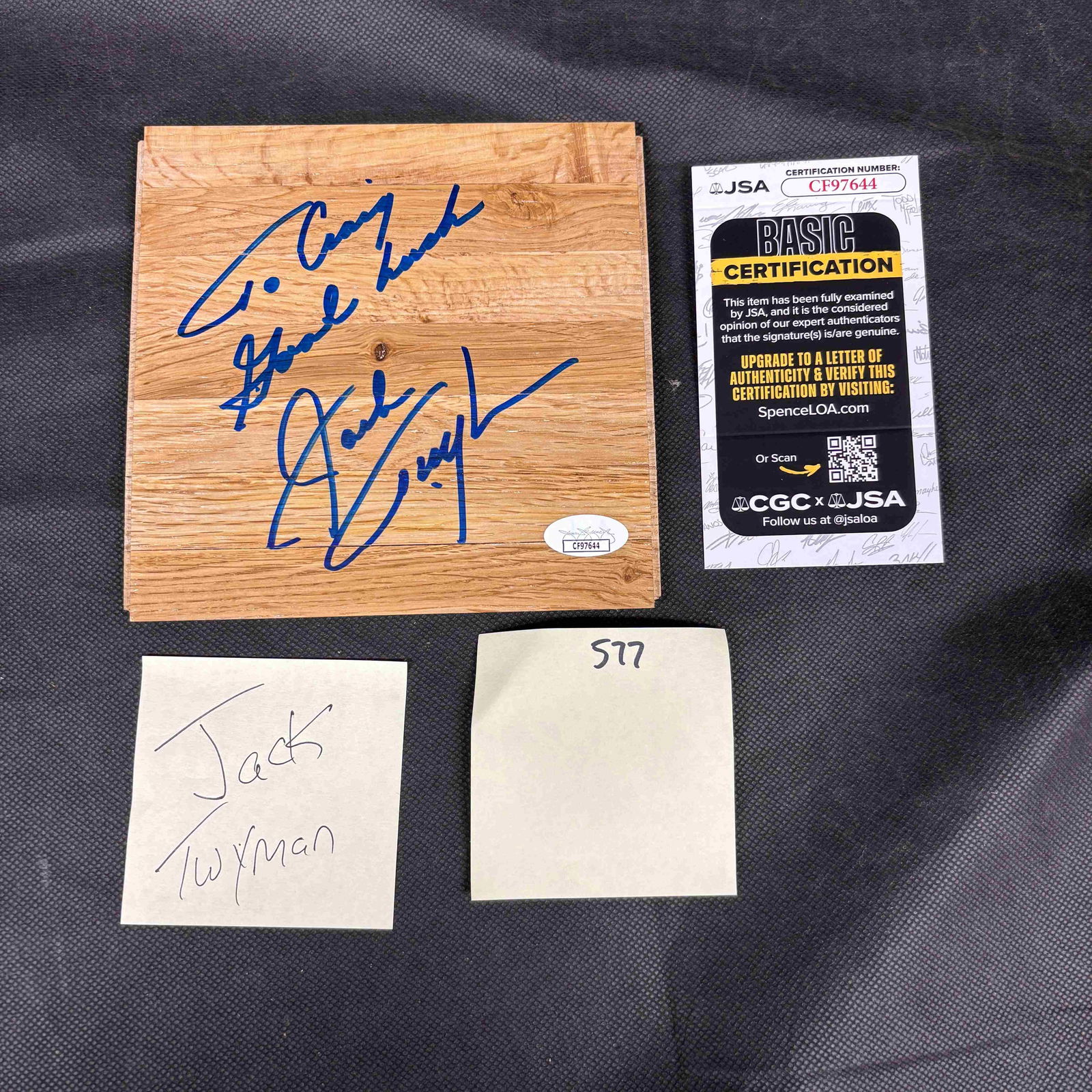 Jack Twyman  Signed Floorboard JSA COA (1 of 1)