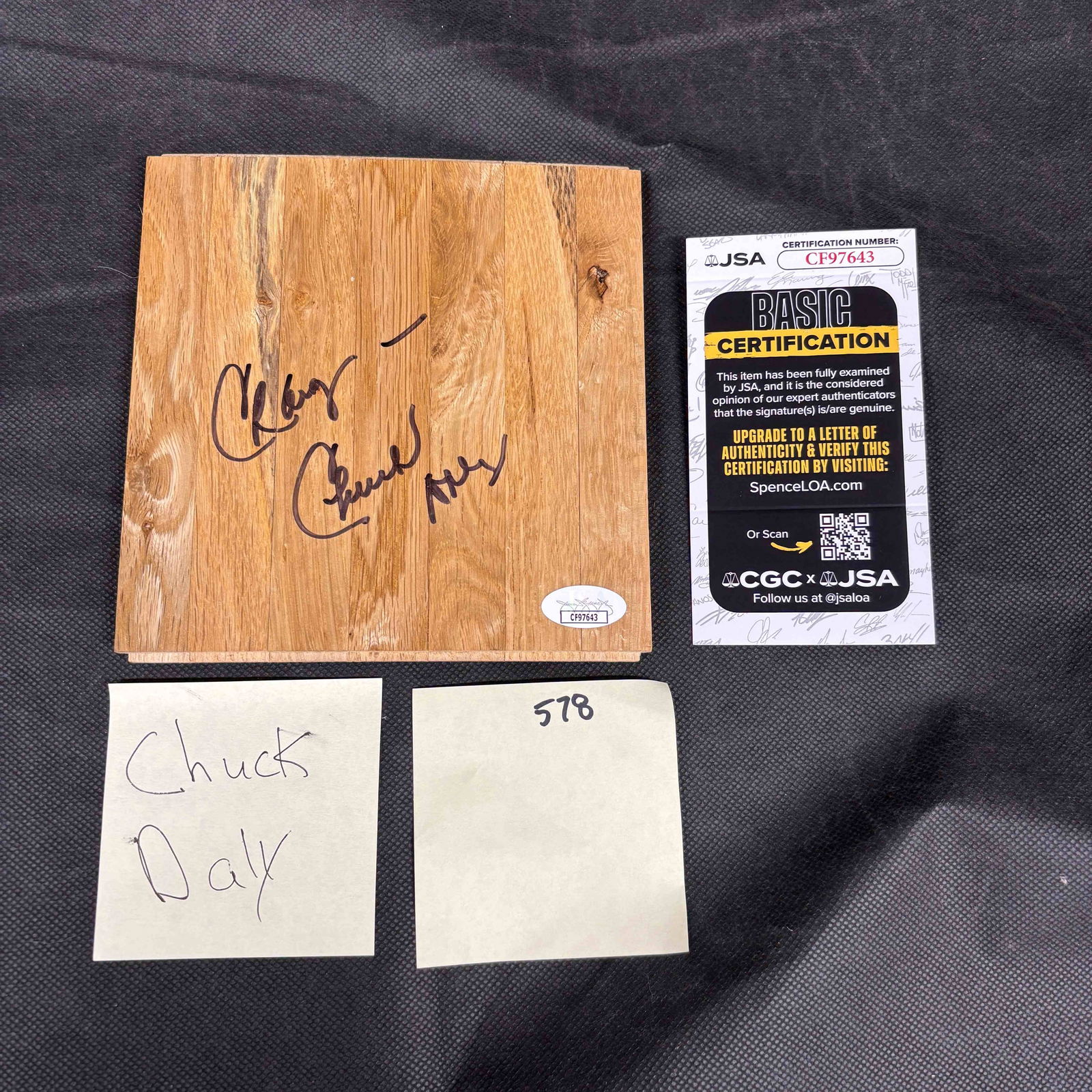 Chuck Daly  Signed Floorboard JSA COA (1 of 1)