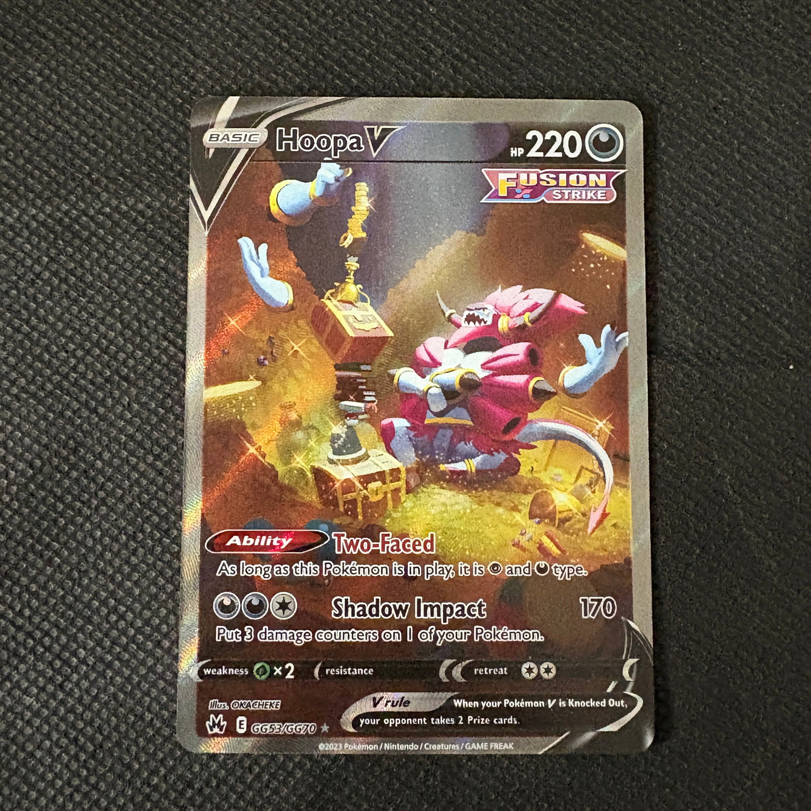 Hoopa V Galarian Gallery Crown Zenith: Hoopa V #GG53 Galarian Gallery Crown Zenith Pokemon Card. We ship in-house! We ship internationally. We also offer pick up and we offer a discount for cash payments. Please look at pictures carefully 
