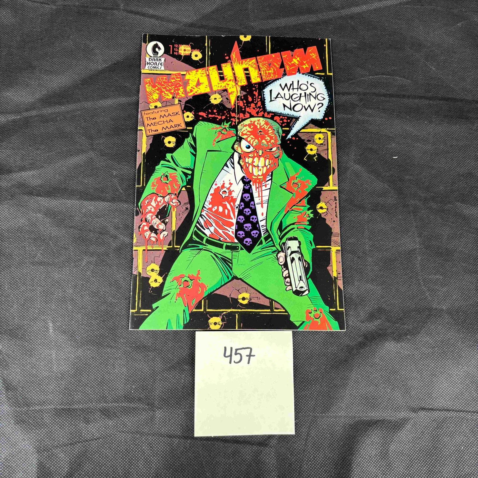 Dark Horse Comics Mayhem 1 Feat the Mask Comic Book: We are a veteran owned company. Please look at the pictures carefully to determine what you believe the condition of collectible is. We are currently accepting consignments. Email us a aeronhouse1994@