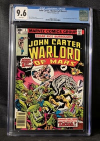 John Carter Warlord of Mars 1 Marvel Bronze Age Key CGC 9.6