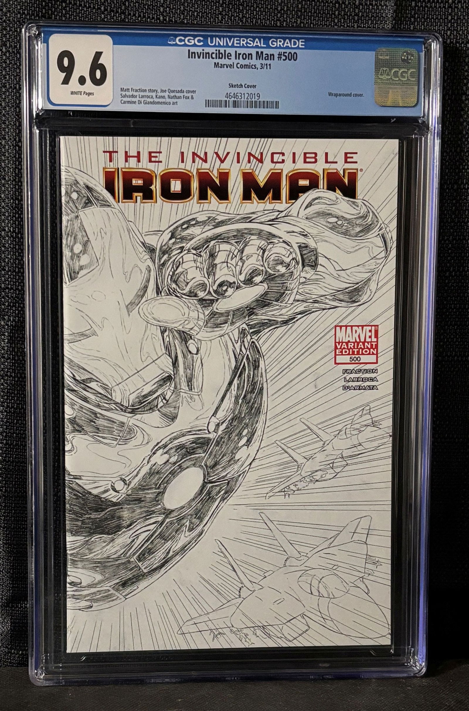 Invincible Iron Man 500 Sketch Cover Ed. CGC 9.6 (1 of 1)