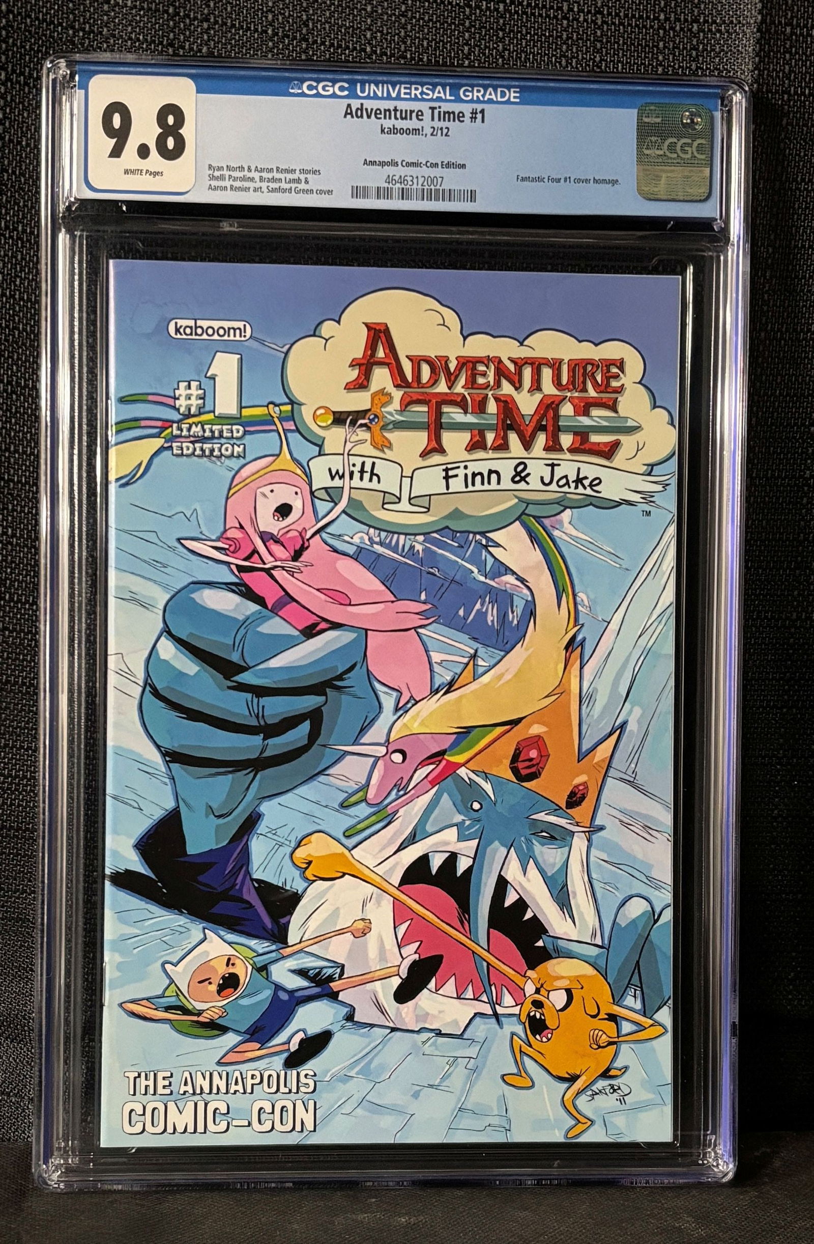 Adventure Time 1 Annapolis Comic-Con LE Edition CGC 9.8 (1 of 1)