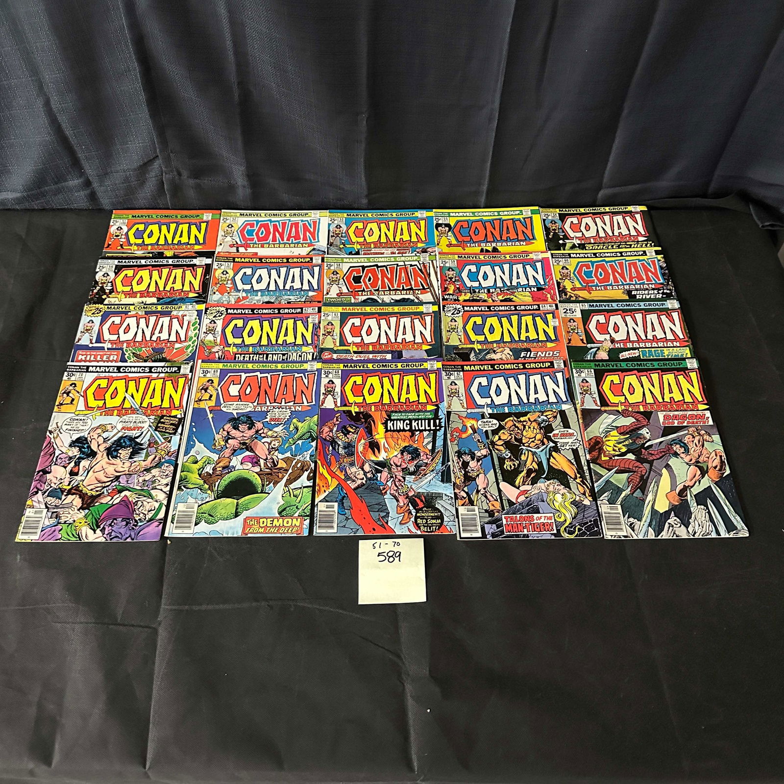 Marvel Coimics Conan the Barbarian Bronze Age Comic Books: We are a veteran owned company. Please look at the pictures carefully to determine what you believe the condition of collectible is. We are currently accepting consignments. Email us a aeronhouse1994@