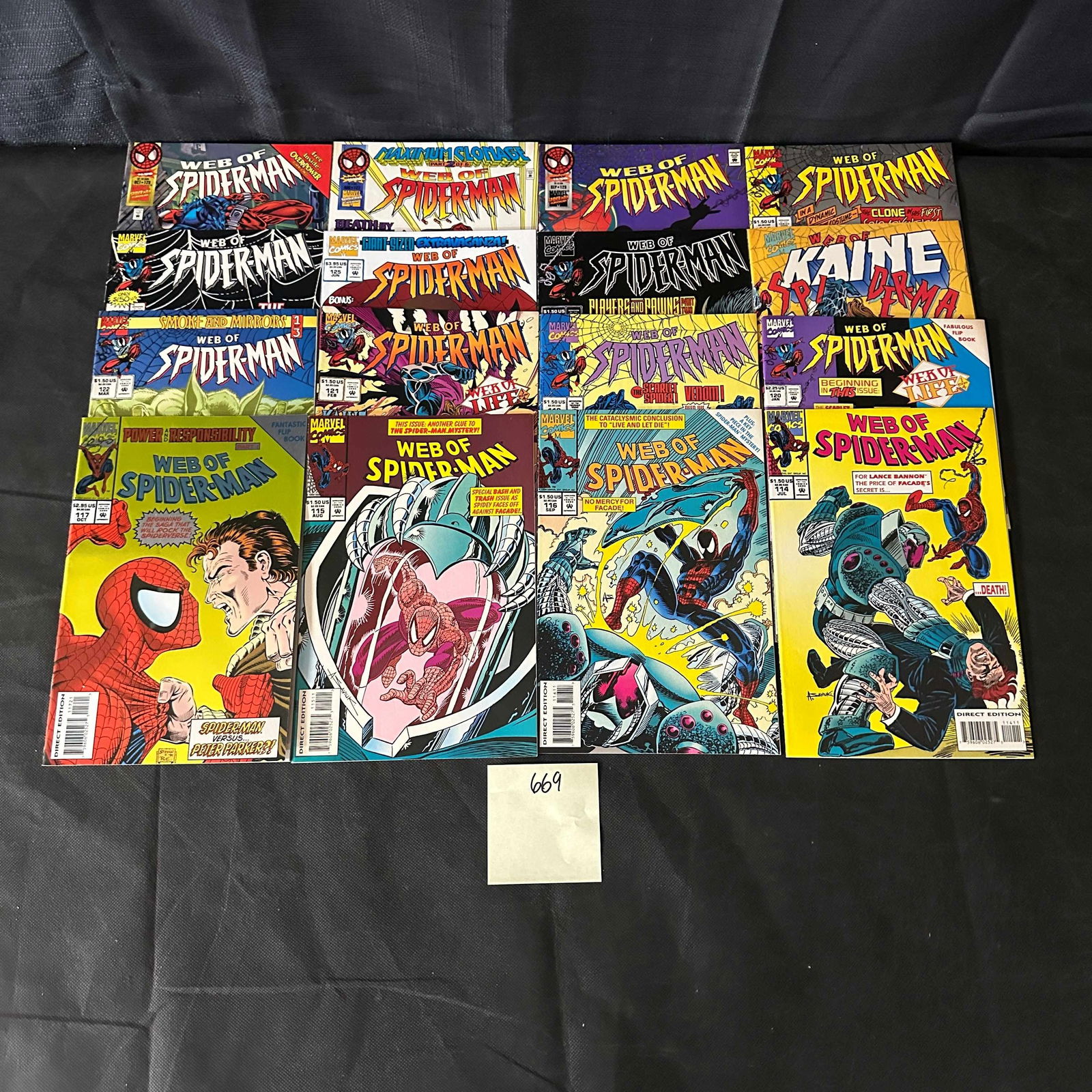 Marvel Comics Web of Spider-man Comic Books (1 of 2)