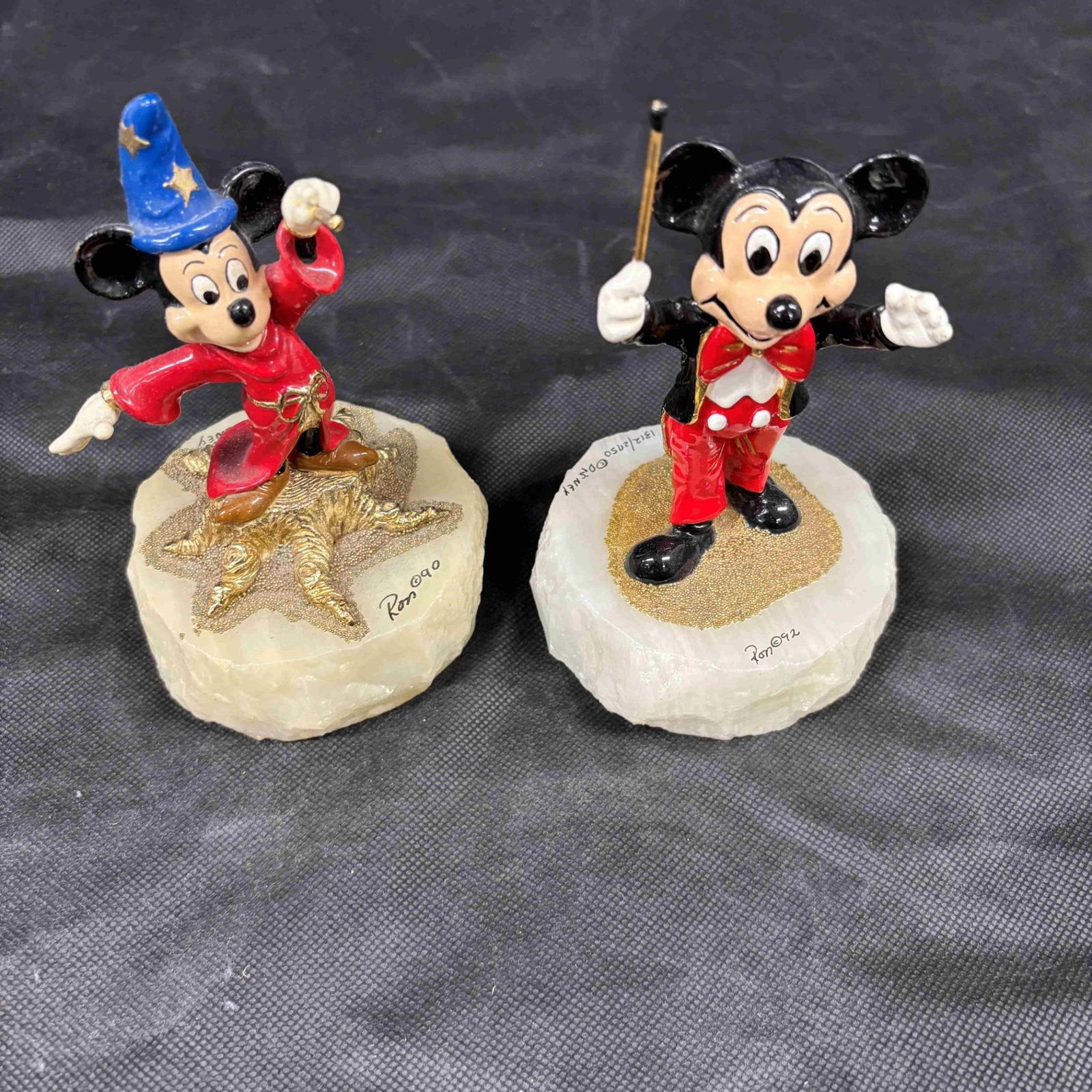 2 Mickey Signed & Numbered Bronze on Marble (1 of 2)