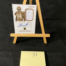 Thurman Thomas Signed Relic Patch Sports Card