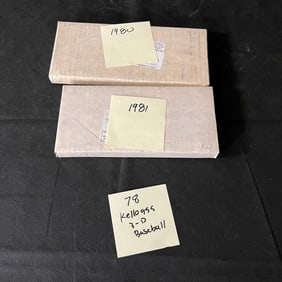 1980 & 1981 Kelloggs 3-D Baseball Sets Unopened