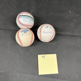 Jeff Conine, Charlie Hough, + Signed Baseballs