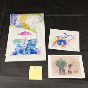 Signed Prints w/ LE Hulk & Deadpool