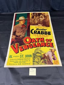 Buster Crabbe Oath of Vengeance Original Poster