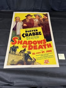 Buster Crabbe Shadows of Death Original Poster