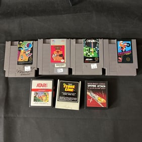 Vintage Nintendo and Atari Video Games