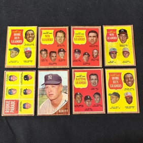 1962 Topps Rookies, Leaders Baseball Cards Mays