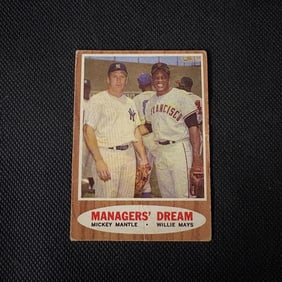 1962 Topps Mantle Mays Baseball Card