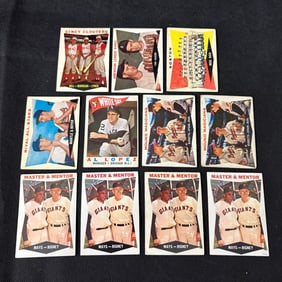 1960 Topps Baseball Cards, Mantle, Mays, Lopez +