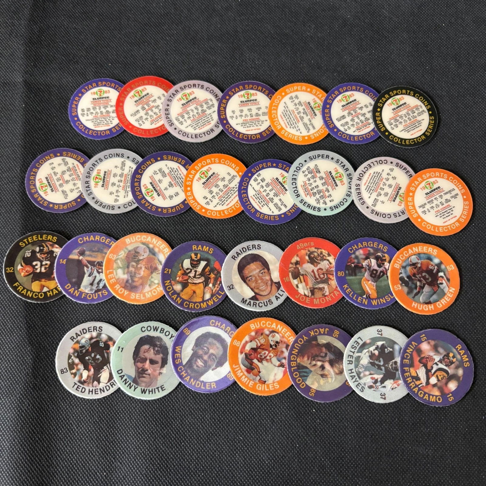 2 1983 Topps Football Slurpee Coins Complete SET (1 of 1)