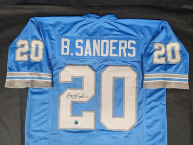 Barry Sanders Signed Lions Jersey COA