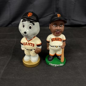 Giants seal and Barry Bonds Bobbly Heads