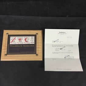 Authentic Woodstock Ticket Plaque, COA