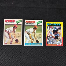 1977 Topps/ OPC Pete Rose, Mini Brooks Robinson