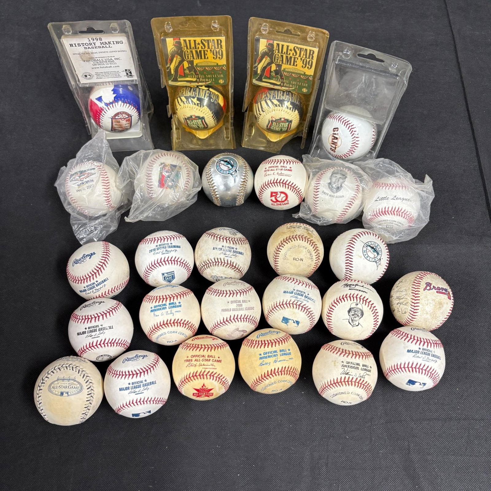 Specialty, Major, American, All Star, + Baseballs: Large lot of Specialty, Major League, American League, Spring Training, All Star Game, + Baseballs. We ship in-house! We ship internationally. We also offer pick up and we offer a discount for cash pa