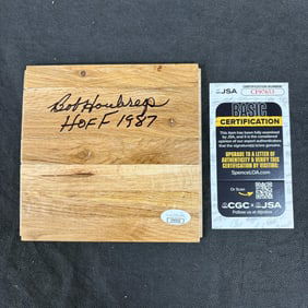 Bob Houbregs Signed Floorboard, JSA COA