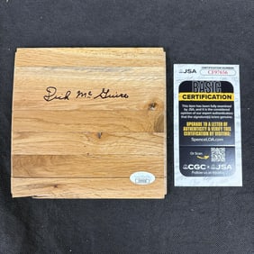 Dick McGuire Signed Floorboard, JSA COA