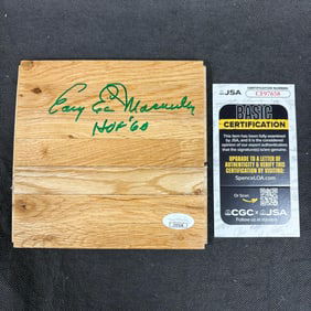 Ed Macauley Signed Floorboard, JSA COA