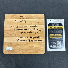 Leon Barmore Signed Floorboard, JSA COA