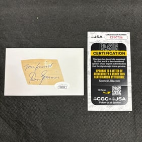 Don Zimmer Signed Cut, JSA COA