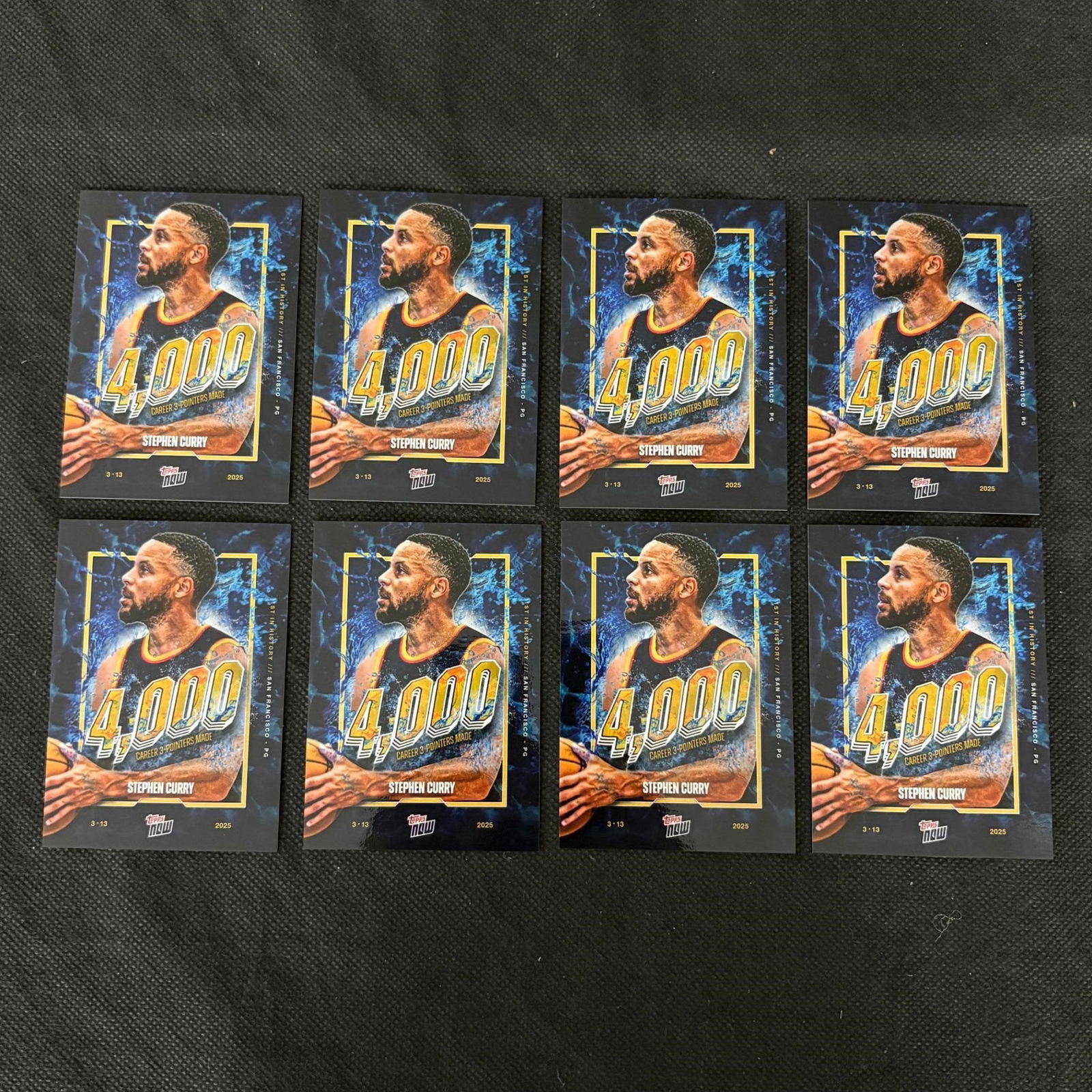 Topps Now Steph Curry 4000 Point Cards (1 of 2)