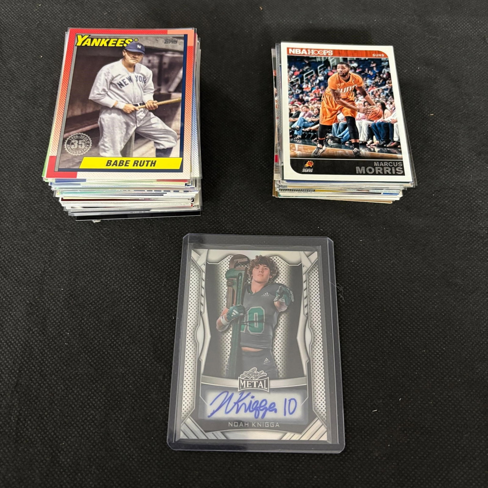 Mix Sports Card Lot, Noah Knigga Auto: Mix lot of Football, Baseball, and Basketball Cards. Leaf Metal #ed Noah Knigga Leaf Metal Card. We ship in-house! We ship internationally. We also offer pick up and we offer a discount for cash payme