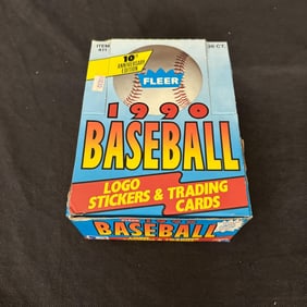 1990 Fleer Baseball Box, Sealed Packs