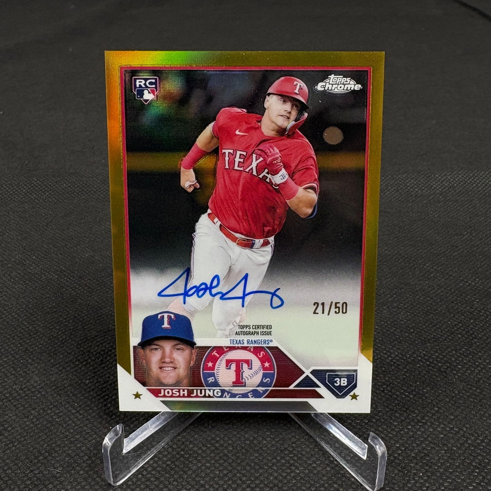 Josh Jung Rookie #/50 Gold Refractor (1 of 2)