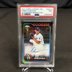 PSA 9 Emmet Sheehan Auto Refractor Rookie