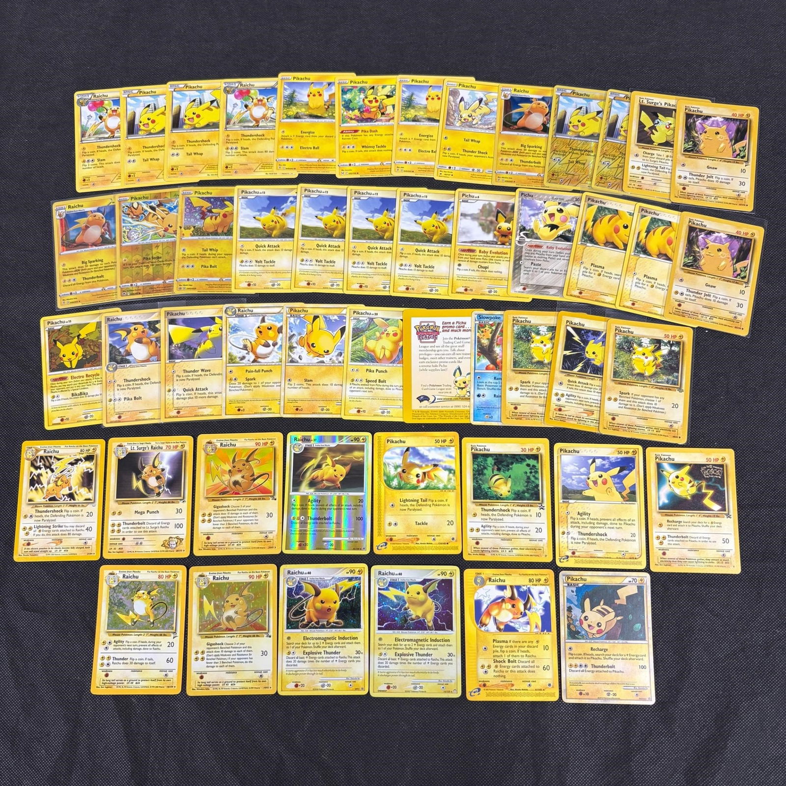 Pikachu, Raichu, Pichu Pokemon Card Collection (1 of 10)