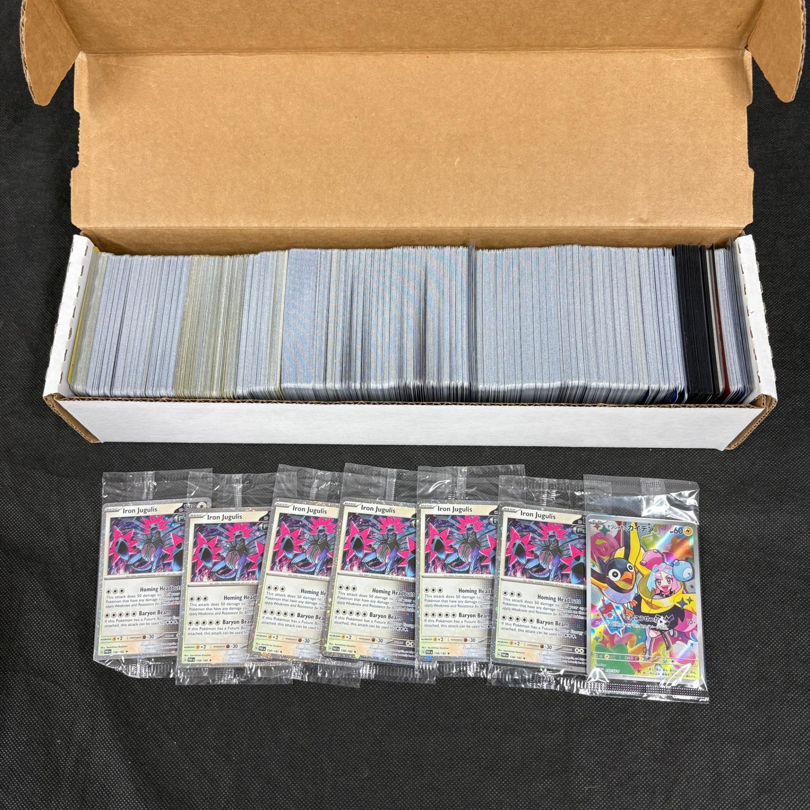 Large lot of Modern Pokemon Cards, EX, Holos, +: 100s of Modern Pokemon Cards. Includes Holos, and reverse holos. Majority of the box is bulk. All or most hits are photographed. We ship in-house! We ship internationally. We also offer pick up and we