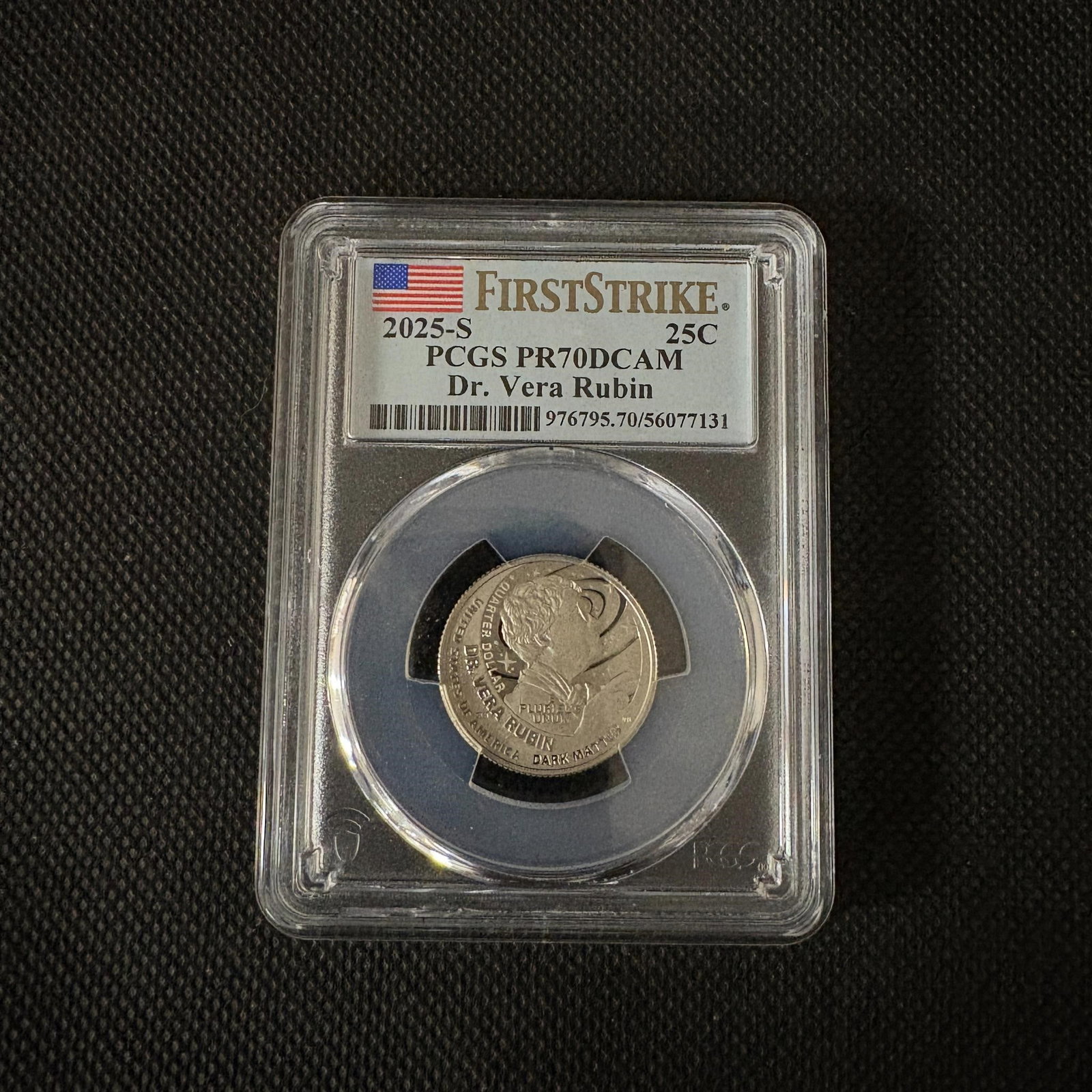 PCGS PR70DCAM Dr. Vera Rubin FirstStrike: PCGS PR70DCAM Dr. Vera Rubin FirstStrike 2025-S Quarter. We ship in-house! We ship internationally. We also offer pick up and we offer a discount for cash payments. Please look at pictures carefully t
