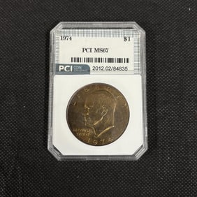 PCI MS67 Eisenhower Dollar Coin 1974