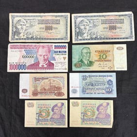 1970s-80s East European Currency, Sweden +