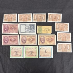 WW2 Era Italian Bank Notes