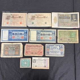 Pre and Post WW1 German Bank Notes