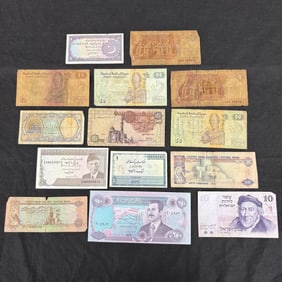Mix Lot of Middle Eastern Currency, Egypt, Israel