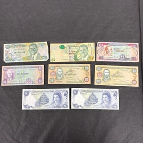 Cayman Islands, Jamaica, Bahamas Bank Notes