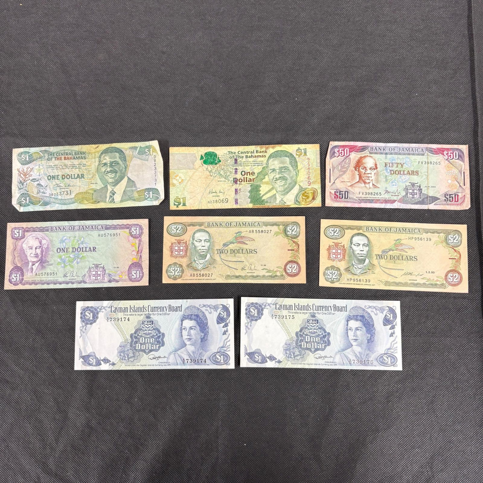 Cayman Islands, Jamaica, Bahamas Bank Notes (1 of 5)